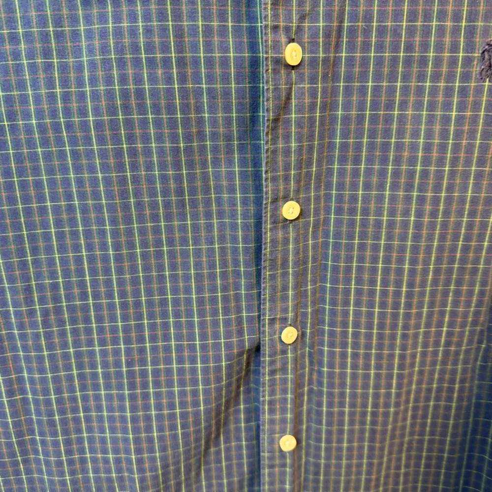 Polo Ralph Lauren Shirt Mens XXL Blue Pony Marlowe Plaid Button Down Long Sleeve